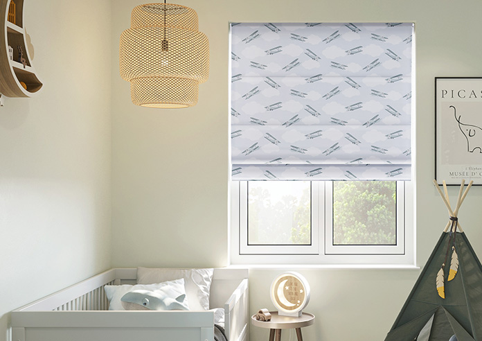 Flying Ace, Green - Twist&Fit Roman Blind - Image 3